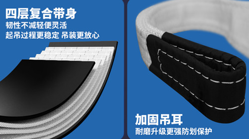 扁平白色吊装带